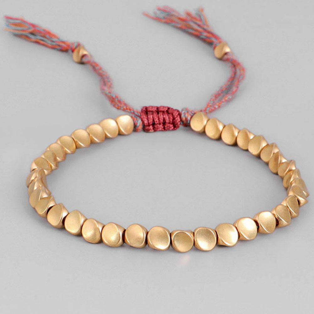 Pulsera de Cuentas de Cobre Tibetano
