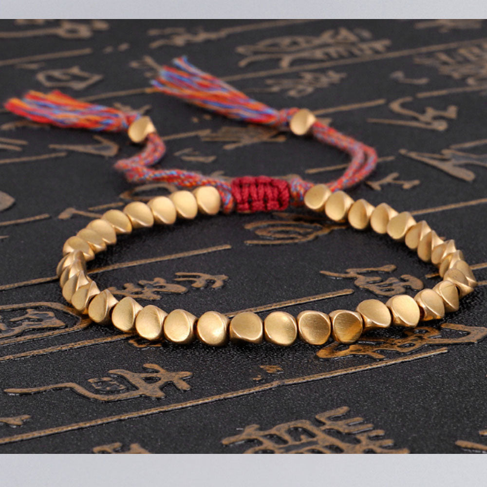 Pulsera de Cuentas de Cobre Tibetano