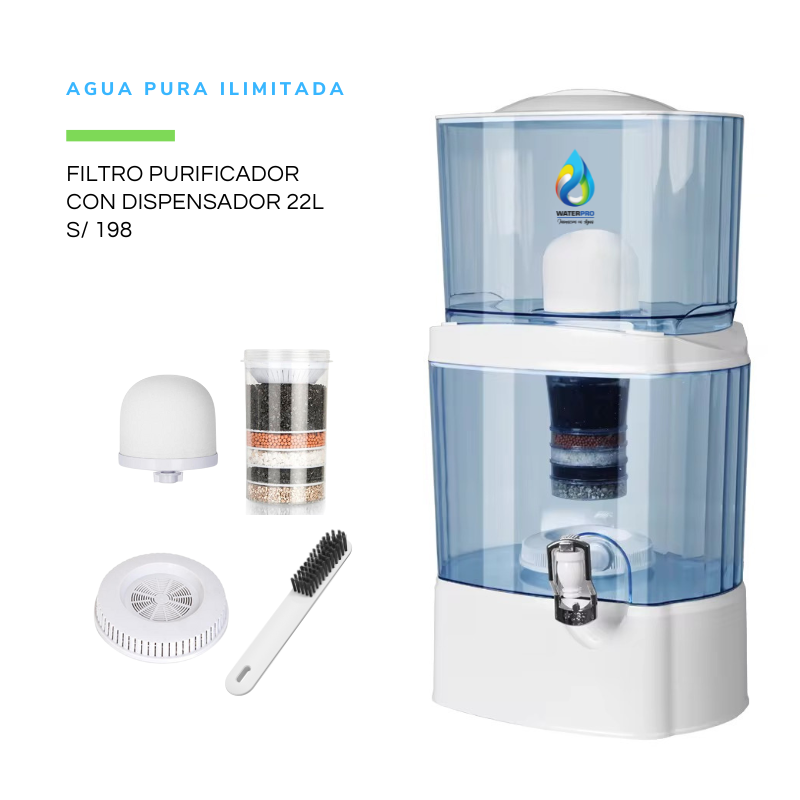 Filtro Purificador + Hervidor Saludable WaterPro