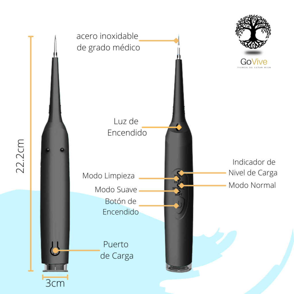 Removedor con Ultrasonido de Manchas y Sarro Dental + Cepillo Eléctrico
